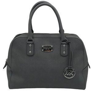 Michael Kors Large Gray Saffiano Dome Satchel